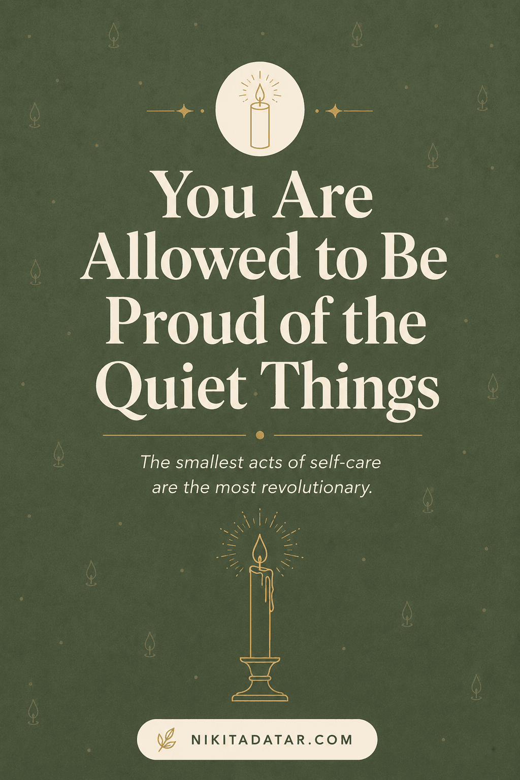 The smallest acts of self-care are the most revolutionary. Why the quiet things matter most. Day 3 of 30. #selflove #selfcare #healing