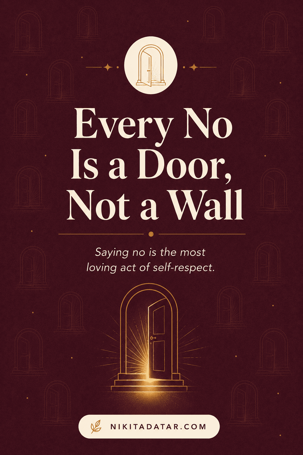 Saying no is the most loving act of self-respect. Why boundaries are not selfish but sacred. Day 4 of the awakening. #boundaries #selflove #peoplepleasing