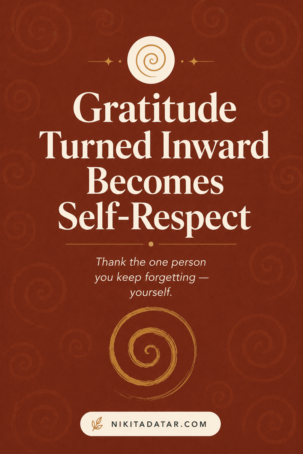 Thank the one person you keep forgetting — yourself. The practice that builds self-respect from the inside. Day 6 of 30. #selflove #gratitude #healing