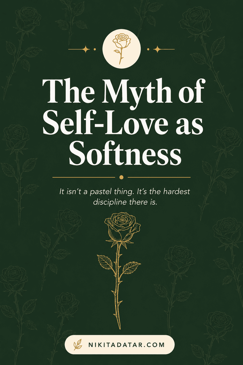 Self-love isn't a pastel thing. It's the hardest discipline there is. Why most people settle for affirmations instead of confrontation. #selflove #healing